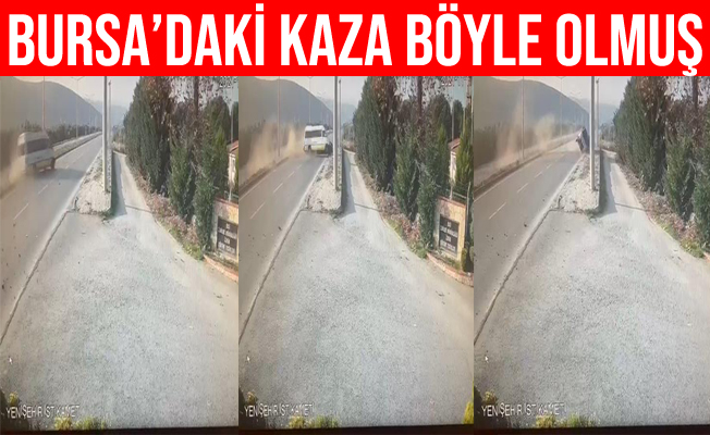 Bursa’da 7 kişinin yaralandığı minibüs kazası kamera görüntüleri