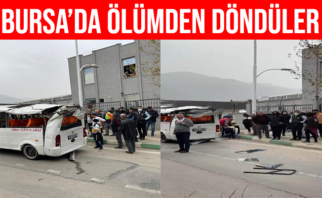 Bursa’da çınar ağacı minibüsün üzerine devirdi