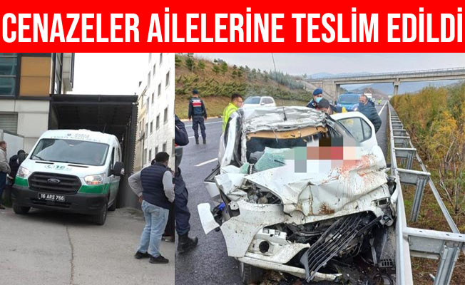 Bursa’daki kazada ölen 4 gencin cenazeleri teslim edildi