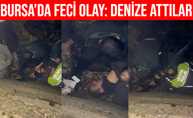 Dövdükleri kişiyi denize attılar