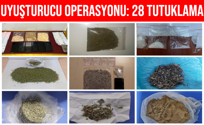 Gaziantep’teki Uyuşturucu Operasyonunda 28 Kişi Tutuklandı