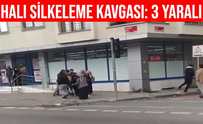 Halı silkeleme kavgası kanlı bitti: 3 yaralı