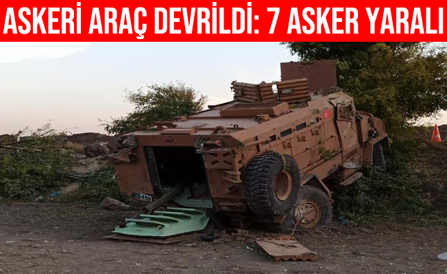 Hatay'da askeri araç devrildi: 7 asker yaralı