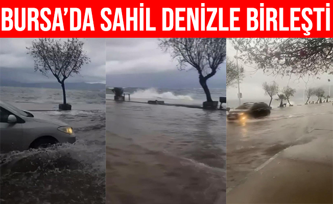 Kurşunlu'da sahil şeridi denizle birleşti