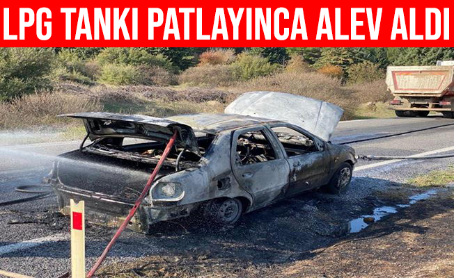 Manisa'da LPG Tankı Patlayan Araç Alev Aldı