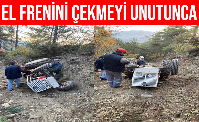 Sakarya'da Traktör Uçurumdan Yuvarlandı