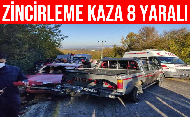 Sakarya’da zincirleme trafik kazası: 8 yaralı