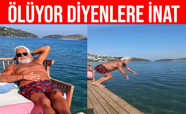 Şarkıcı Fedon "Kanser oldu, ölüyor" diyenlere nispet denize atladı