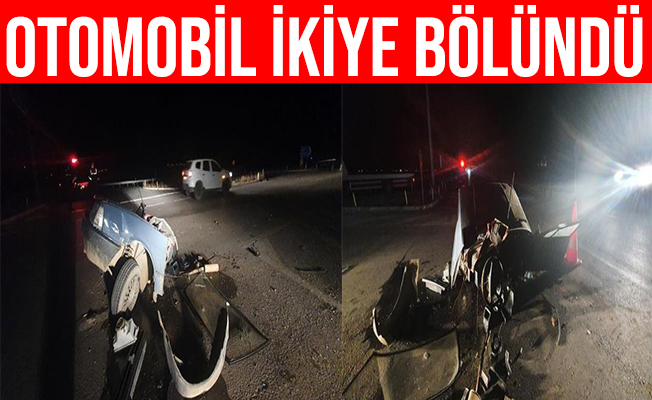 Sivas'taki kazada otomobil ikiye bölündü: 2'si ağır 3 yaralı
