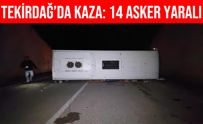 Tekirdağ’da Trafik Kazası: 14 Asker Yaralı
