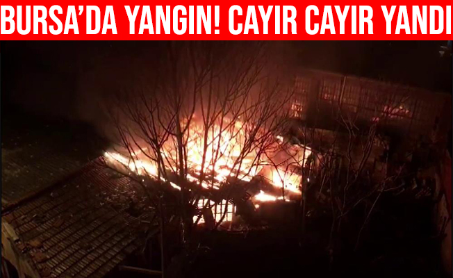 Bursa'da marangoz atölyesinde yangın çıktı
