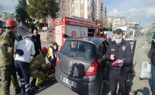 Bursa'da meydana gelen kazada 2 kişi yaralandı