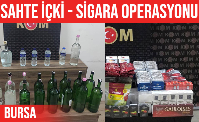 Bursa'da sahte içki operasyonu