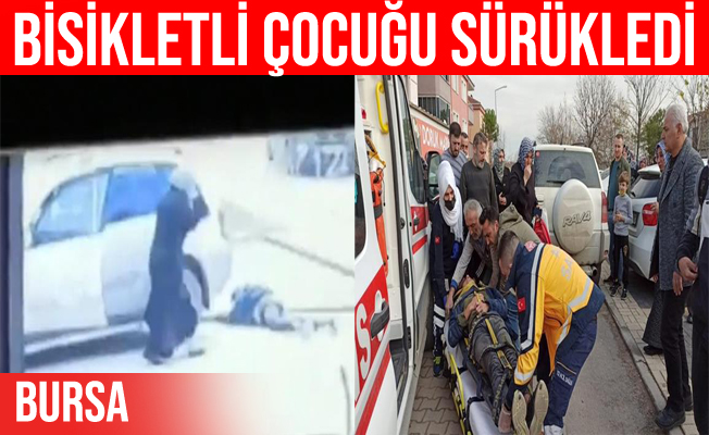 İnegöl'de Cip Bisikletli Çocuğu Altına Alarak Sürükledi