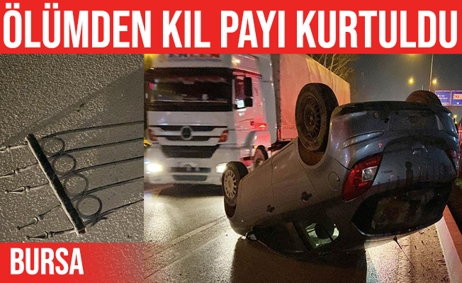 İnegöl'deki trafik kazasında sürücü ölümden döndü