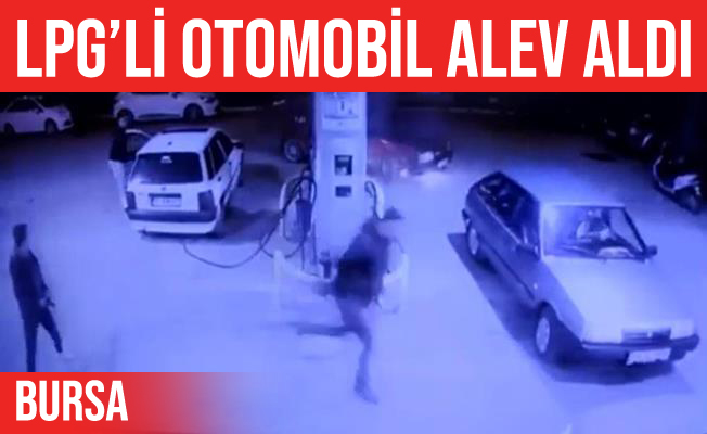 İznik'te benzinlikte otomobil alev aldı