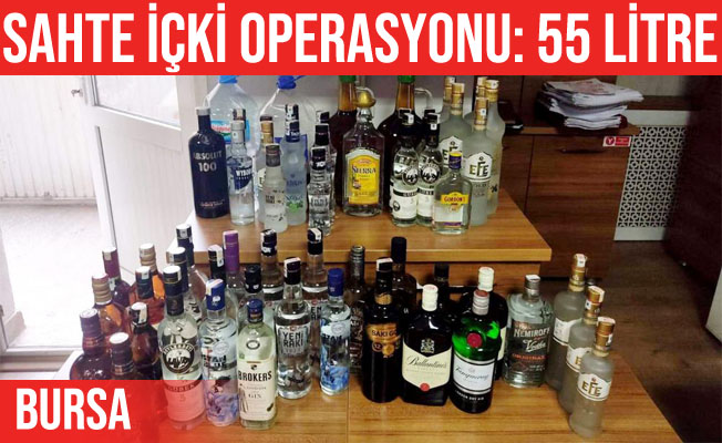 Mudanya'da sahte içki operasyonu