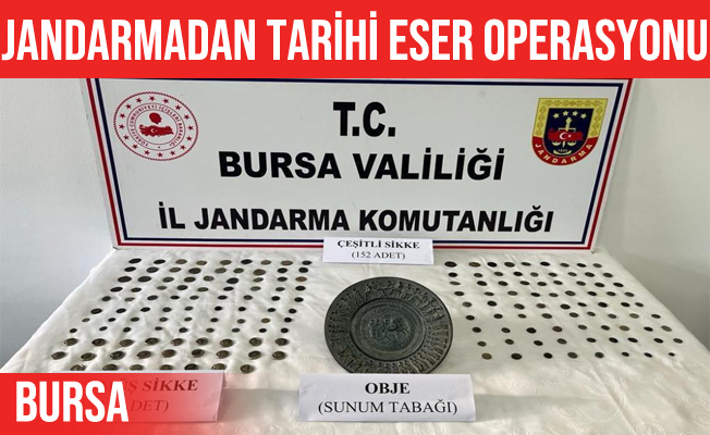 Bursa'da tarihi eser operasyonu