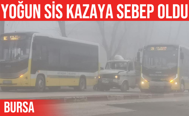 Bursa'daki yoğun sis kazaya sebep oldu