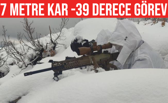 Eksi 39 derecede 7 metre karda vatan görevi