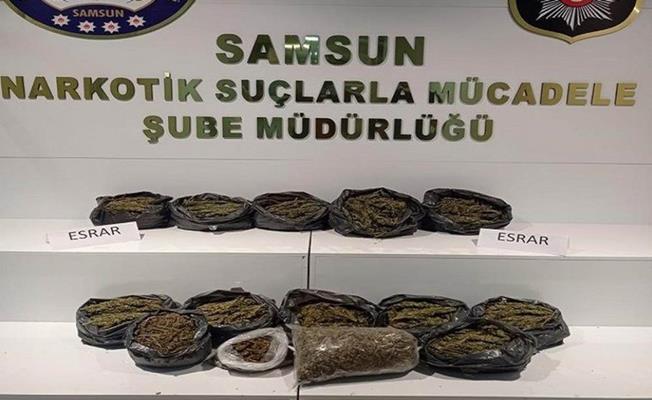 Fındık bahçesinde 14 kilo 774 gram esrar ele geçirildi