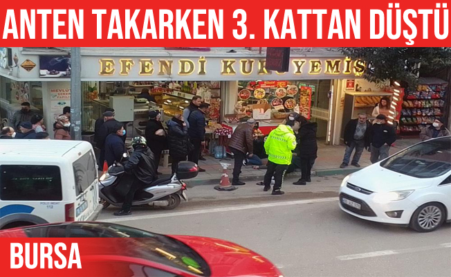 Gemlik'te 3. kattan düşen kadın ağır yaralandı