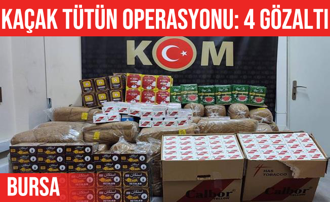 İnegöl'de kaçak tütün operasyonu