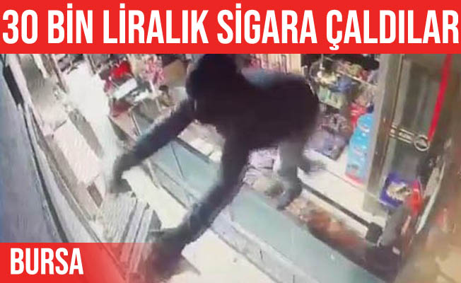 Yıldırım'da kuruyemişçiden 30 bin liralık sigara çaldılar