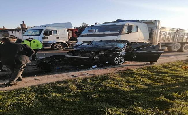 Bandırma'da zincirleme trafik kazası