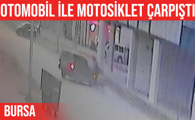 İnegöl'de otomobil ile motosiklet çarpıştı: 2 yaralı