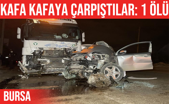 Nilüfer'de otomobil ile TIR kafa kafaya çarpıştı: 1 ölü