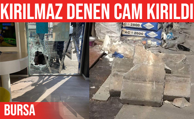 Osmangazi'de parke taşıyla camını kırdığı dükkanı soydu
