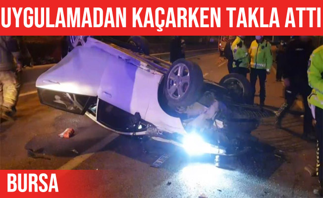 Uygulamadan kaçan otomobil ile servis aracı ile çarpıştı