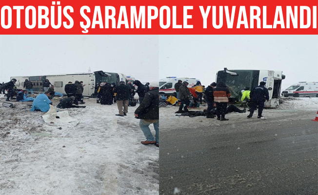 Yozgat'ta otobüs şarampole yuvarlandı