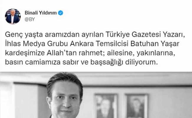 AK Parti Genel Başkan Vekili Yıldırım’dan Batuhan Yaşar için taziye mesajı