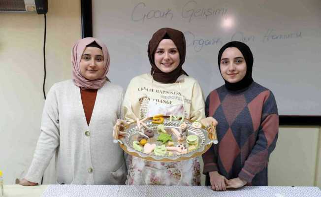 Bağcılar Çocuk Gelişimi kursiyerleri, evdeki malzemelerle organik oyun hamuru yapmayı öğrendi