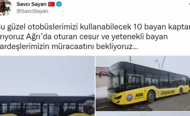 Başkan Sayan: “10 kadın kaptan arıyoruz”