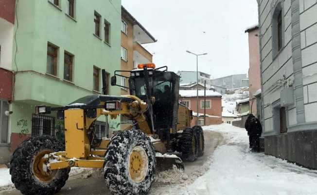 Bayburt’ta kar ve tipi