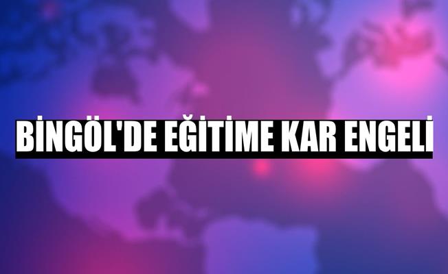 Bingöl’de olumsuz hava koşullarına tedbir amaçlı olarak eğitime ara verildi