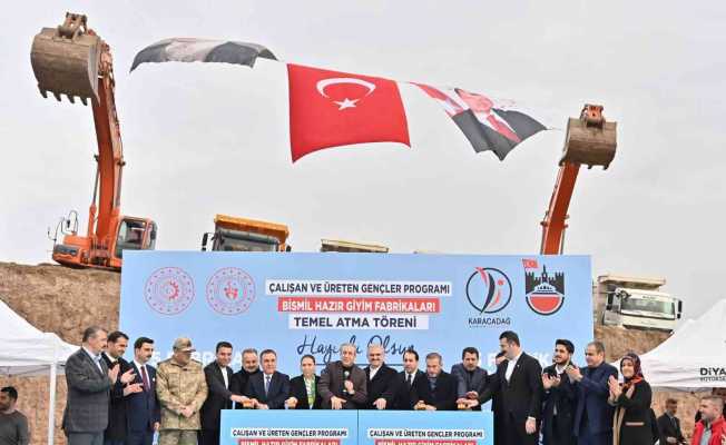 Bismil’de bin 500 kişiye iş imkanı sağlayacak 5 tekstil fabrikasının temeli atıldı