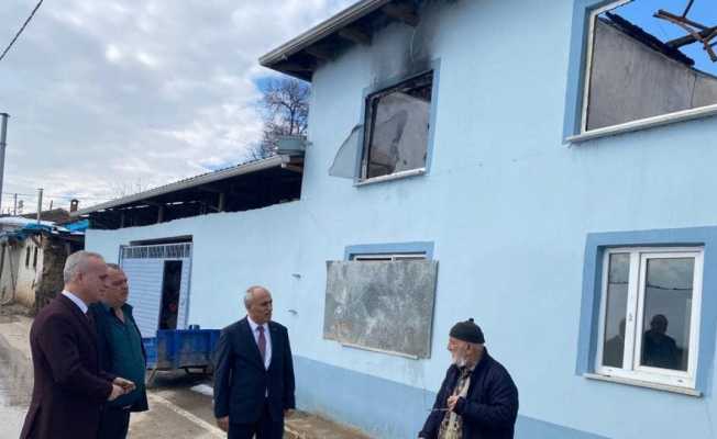 Bursa’da evi kül olan aileye belediye başkanı sahip çıktı