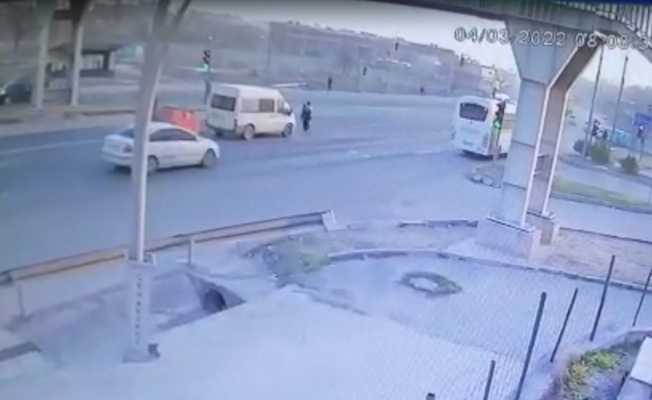 Çarpmanın etkisiyle 5 metre sürüklendi