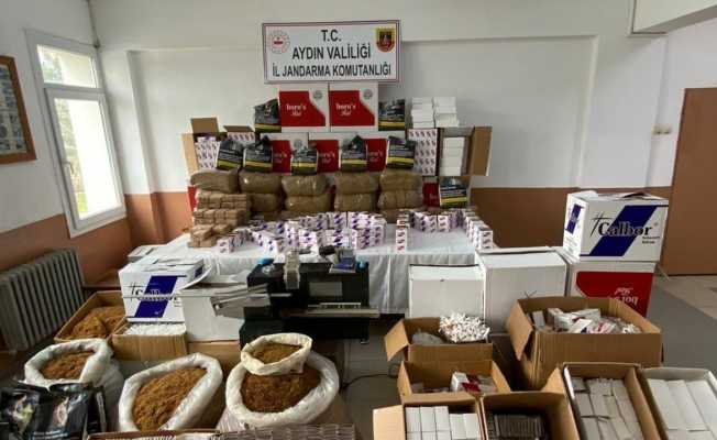 Çine’de kaçak sigara imalathanesine baskın