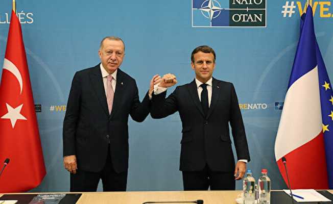 Cumhurbaşkanı Recep Tayyip Erdoğan’ın Emmanuel Macron ile Brüksel’deki görüşmesi