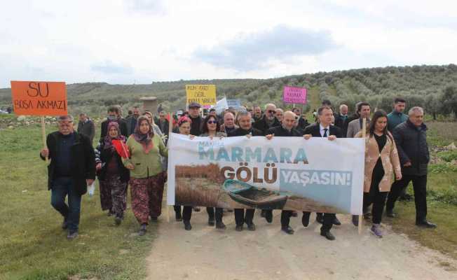 Dünya Su Günü, kuruyan Marmara Gölünde kutlandı
