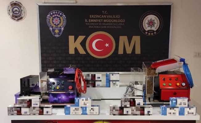 Erzincan’da kaçak sigara, tütün, makaron operasyonu