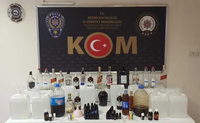 Erzincan’da sahte içki operasyonu