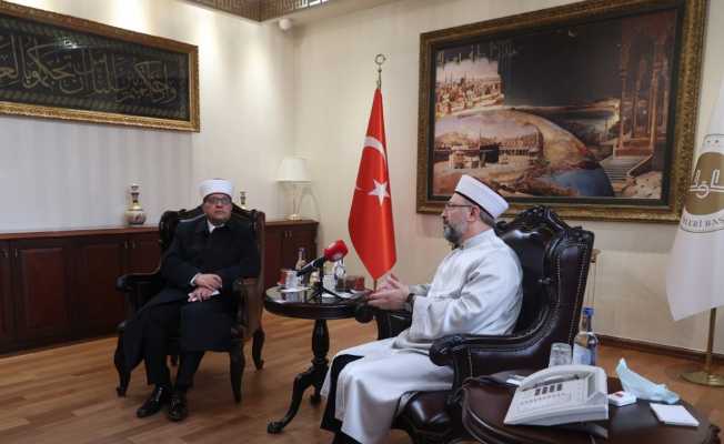 Filistin Vakıflar ve Din İşleri Bakanı Al-Bakri’den, Diyanet İşleri Başkanı Erbaş’a ziyaret