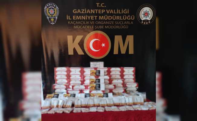 Gaziantep’te kaçak bin 819 paket sigara ile 22 bin adet makaron ele geçirildi