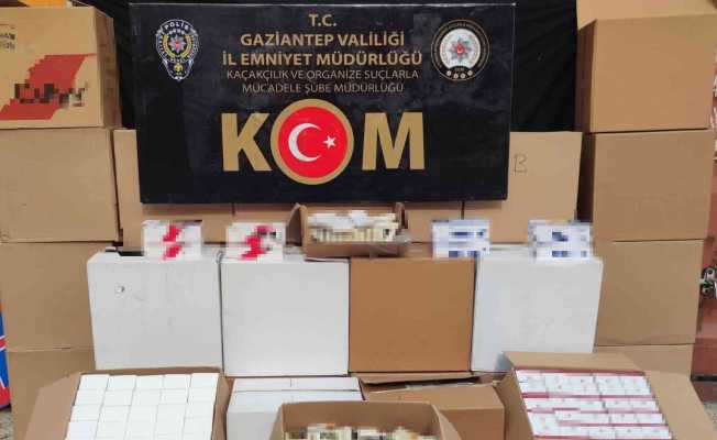 Gaziantep’te kaçak makaron operasyonu